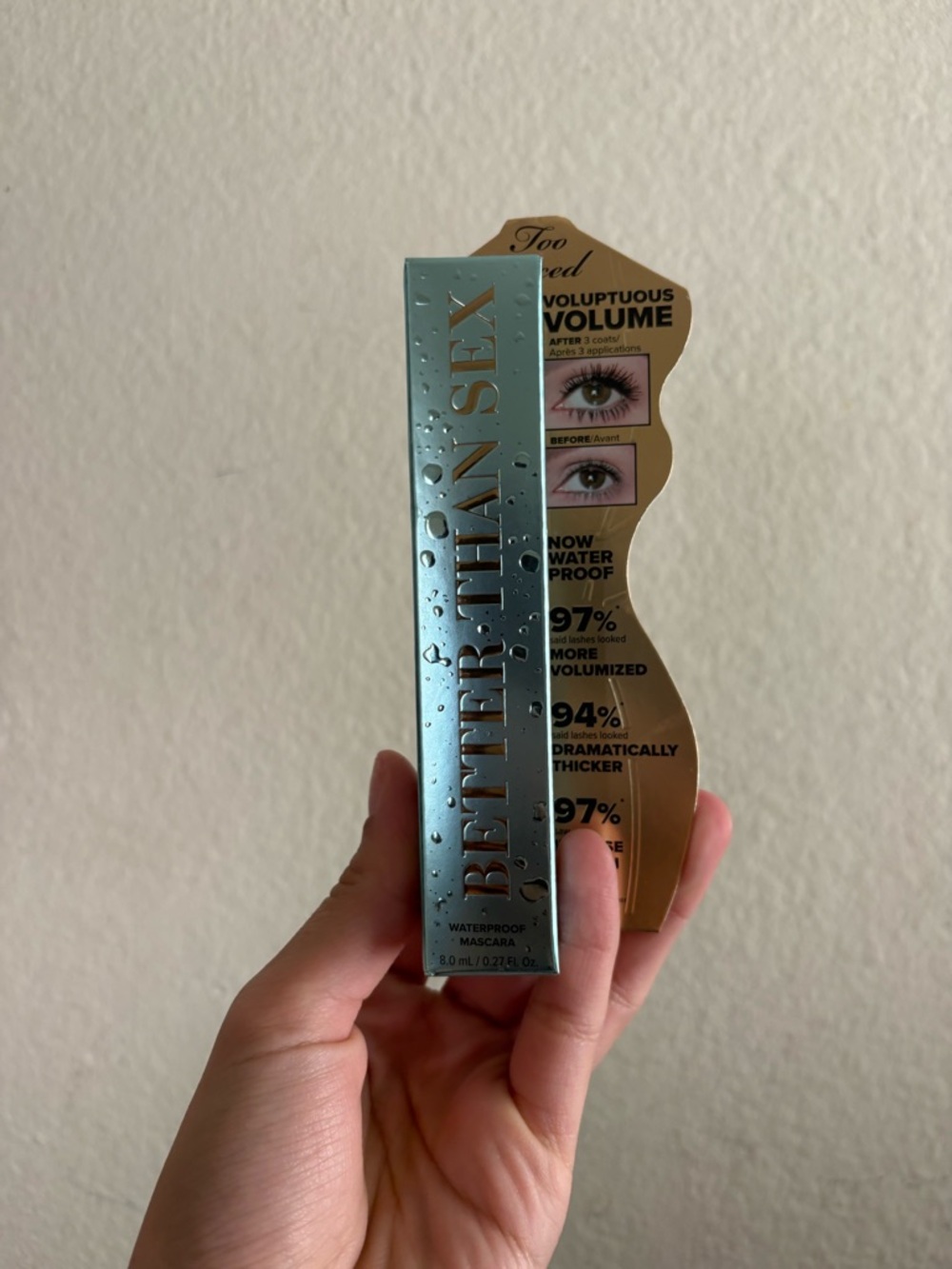 Too Faced Better Than Sex Waterproof Mascara - Teal Metallic Tube